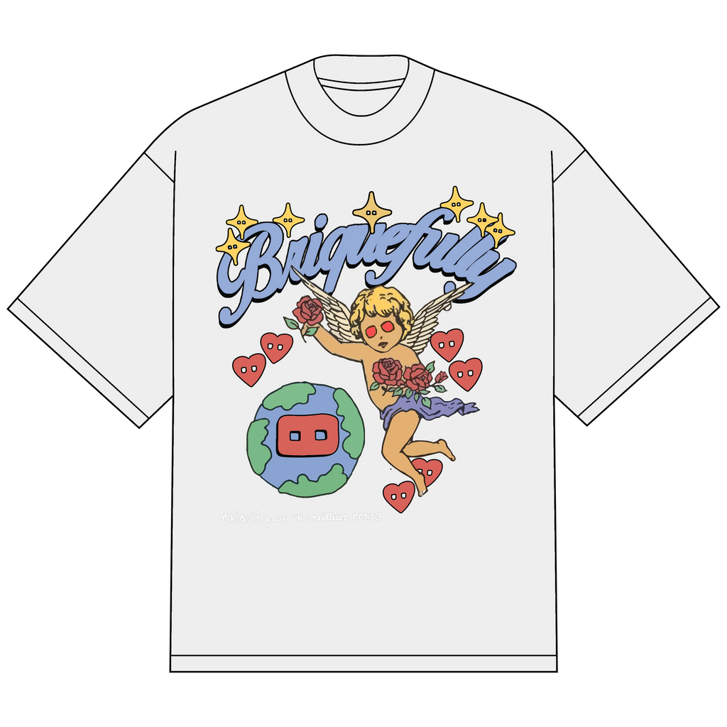 T-shirt "Briquefully" BLANC